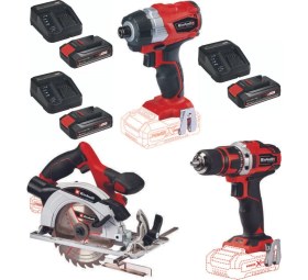 Resim Einhell Te-Cı 18 Bl Vidalama Te-Cd 18/40 Matkap Te-Cs 18/165/1 Daire Testere 3X2.5AH Akülü Set 