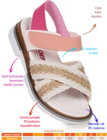 Resim Kiko Kids Ortopedik Kız Çocuk Sandalet Şb 2843-47 