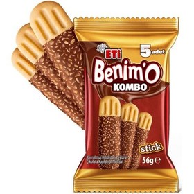 Resim Benimo Kombo Hindistan Cevizi Ve Çikolata Kaplamalı Bisküvi 56 G X 18 Adet 