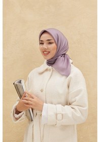 Resim Silk Home Düz Shiny Eşarp - Erguvan - Erguvan 