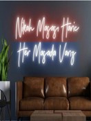 Resim Twins Led Nikah Masası Hariç Her Masada Varız Yazılı Neon Tabela Kırmızı-mavi Model:model:20553366 Kırmızı - Mavi 