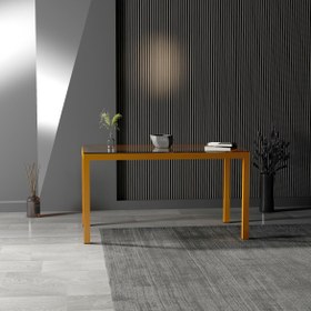 Resim Camlan Yemek Masası & Toplantı Masası - Turuncu / M 