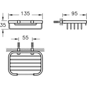Resim VitrA Arkitekta A44378 Malzemelik, Krom 