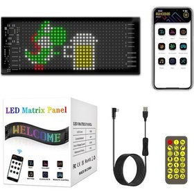 Resim Jzcat Led Matrix Panel Taşınabilir Bt Esnek Ekran Tam Renkli Lmk00393-1 16x32 