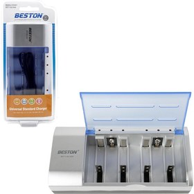 Resim Beston Pil Şarj Cihazı Unıversal 9V/AA/AAA/C/D/SC/NİMH/NİCD Beston BST-C821BW 