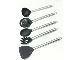 Resim İly Silikon Siyah 5'li Mutfak Seti 