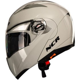 Resim Kaly NCR 158 Çene Açılır Gözlüklü Motosiklet Kaskı Cool Gri 