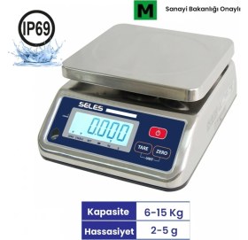 Resim Seles S29 15 Kg. Sıvı Korumalı Tartım Terazisi 
