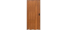 Resim Faran Dekorasyon 72 x 215 Ceviz Renk Camsız Pvc Akordiyon Katlanır Kapı - Frnakmodel-05 