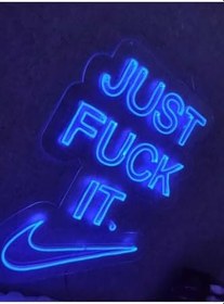 Resim F It Neon Led Tabela Neon Dekoratif Duvar Aydınlatması, just 