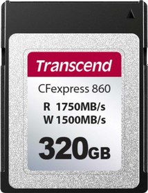 Resim Transcend TS320GCFE860 320 GB CFexpress 860 B Tipi Hafıza Kartı 