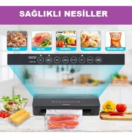 Resim Küchen Pratic VS8010 Ev Tipi Elektrikli Vakum Makinesi + 10 Adet Vakum Poşeti 