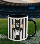 Resim Bk Gift Kişiye Özel Baba&çocuk Siyah-beyaz Forma Tasarımlı Siyah Kupa Bardak, Arkadaşa Hediye, Sevgiliye Hediye, Taraftar Hediyesi Kobitmeyencom34745 