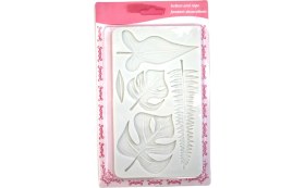 Resim Pastry Planet Tropik Yapraklar Şeker Hamuru Silikon Kalıp 