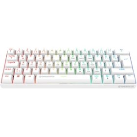 Resim Gamebooster Syma Rgb Blue 60M Switch Kablolu Beyaz Mekanik Gaming Klavye 
