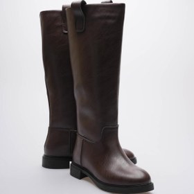 Resim Mubiano Kadın Deri Binici Çizme Kahve Nerava 