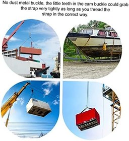 Resim TEHAUX 2adet Taşınabilir Kargo Sıkıştırma Kemeri Uzunlukta Hızlı Bağlama Aleti Yüksek Dayanıklılık Ve Esneklik Özellikli Taşınabilir Bağlama Şeridi 