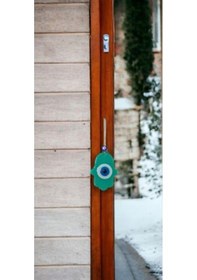 Resim Nazar Boncuklu Jade Yeşili Fatma Ana Bereket Eli Cam Duvar Süsü 02-10mm 5yards 