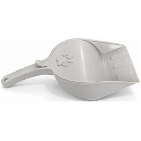 Resim Kapaklı Kedi Kumu Küreği Elekli Ergonomik Saplı Dayanıklı Plastik Kum Temizleme Küreği 26 Cm 