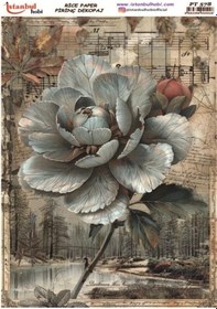 Resim Pirinç Dekopaj Kağıdı 30x42cm Pt-578 Gül Çiçek 