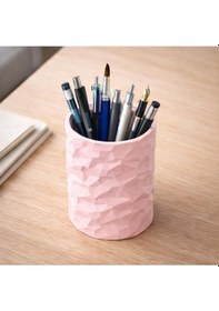 Resim Dokulu 3d Yazıcı Üretimi Dekoratif Masa Üstü Kalemlik Ve Organizer 