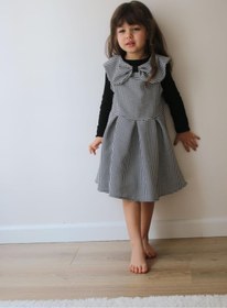 Resim Asortik Kids Kız Çocuk 2’li Takım Ekose Jile Elbise ve Uzun Kollu Body-7179-JLB-024 