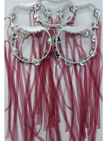 Resim memisshop Kurdelalı Süslü Tef Bordo 10 Adet 