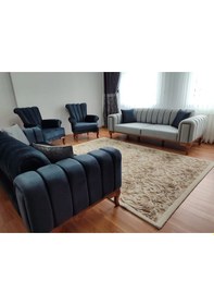 Resim Açelya Koltuk Takımı Ahşap Ayaklı 