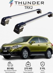 Resim Suzukı Sx4 S-cross 2014-2021 Trx2 Thunder Carrier Kilitli Ara Atkı Taşıyıcı Tavan Barı Siyah 