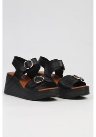 Resim Pierre Cardin Pc-7213- Siyah-kadın Dolgu Topuk Ayakkabı 001 