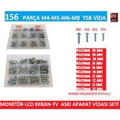 Resim Metrik Vida Seti 156 Parça Lcd -Tv Askı Aparat Montaj Vidaları 