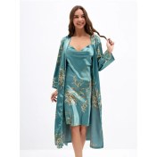 Resim Anbelli Ev Bornozu Ve Gece Gömleği 366896458 Turkuaz 