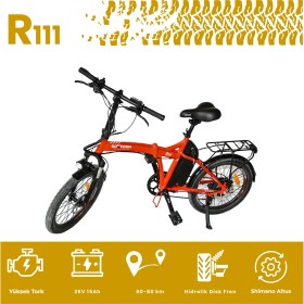 Resim Roxform R-111 Elektrikli Katlanabilir Bisiklet 15ah Shimano Altus Hidrolik Fren Alüminyum Kadro 