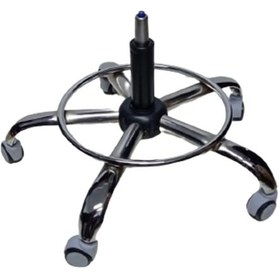 Resim Kendinden Çemberli Ofis Taburesi Siyah Pistonlu Tekerlekli 