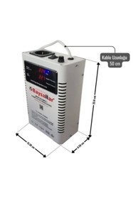Resim Baysallar 500 Watt Mikro İşlemcili 0.5kW Kombi Voltaj Regülatörü (Yüksek Akımdan Koruma ve Voltaj Dü 