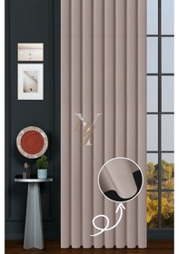 Resim İpek Kadife Fon Perde V-19 Açık Pembe Açık Pembe 