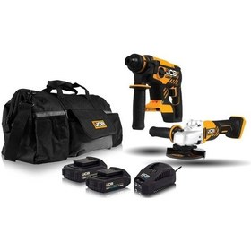 Resim Jcb 18BLRH Kömürsüz Kırıcı-Delici + 18AG Taşlama + 18 V 8.0 Ah Çift Akülü Set 