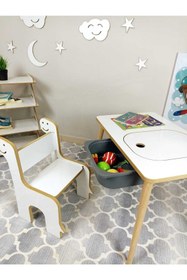 Resim MİRACLE 3D Çocuk Oyun Etkinlik Çalışma Masası Ve Sandalye, Aktivite Masası 