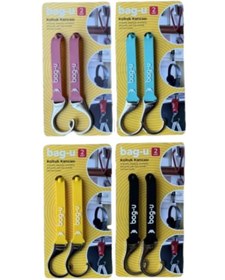 Resim 1000Nar 2'li Turkuaz Bag-u Araba Koltuk Kancası / Çanta Asma Aparatı / Askılık / Bebek Arabası Askı Aparatı 