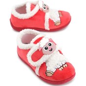 Resim Gezer Kız Çocuk Bebe Cırtlı Ayarlanabilir Günlük Okul Kreş Panduf Ayakkabı Kırmızı 