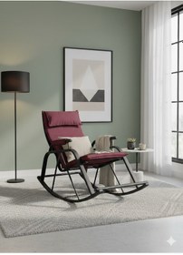 Resim Nil Sallanan Sandalye Koltuk Tv Koltuğu Bordo 