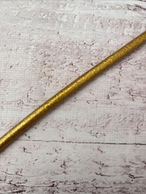 Resim Marka Sarı Simli Ince Mum Silikon - 7.4mmx25cm / 1 Adet 