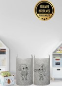 Resim Paris Home 2 Adet Oyuncak Sepeti, Çamaşır Sepeti, Fermuarlı, Düzenleyici Oyuncak Saklama Sepeti, Keçe Sepet 