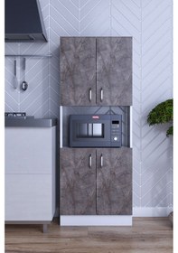 Resim Nisan Mikrodalga Fırın Dolabı Çok Amaçlı Dolap 