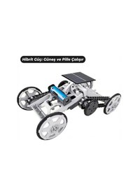 Resim Güneş Enerjili Ve Pilli Tırmanan Araba Robot Kiti - Kendin Yap Diy Eğitici Bilim Deney Seti 