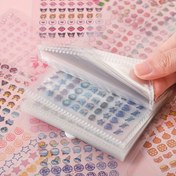 Resim Mini Sevimli Sticker Kitabı | Kız Arkadaş Kalp Stickerleri DIY Günlük Tutma ve El Sanatları için - Taşınabilir, Şeffaf Plastik, Çeşitli Sevimli Tasarımlar, Günlükler ve Scrapbook'lar için Mükemmel, Not Defterleri ve Günlük Tutma Aksesuarları 