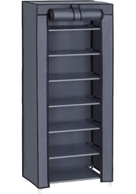 Resim Ayakkabılık Tek Bölmeli Çok Amaçlı Bez Dolap Gardırop Gri Gri 