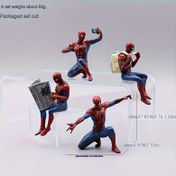 Resim Web Slinger Aksiyon Figürü 5-8cm PVC Heykel, Gazete, Selfie ve Dinamik Pozlar ile - Ev Dekoru, İç/Dış Mekan Kullanımı, Cadılar Bayramı ve Noel Süslemeleri için Mükemmel | Web Slinger Aksiyon Figürü | Koleksiyonluk Figür 
