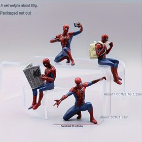 Resim Web Slinger Aksiyon Figürü 5-8cm PVC Heykel, Gazete, Selfie ve Dinamik Pozlar ile - Ev Dekoru, İç/Dış Mekan Kullanımı, Cadılar Bayramı ve Noel Süslemeleri için Mükemmel | Web Slinger Aksiyon Figürü | Koleksiyonluk Figür 