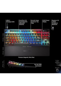 Resim SteelSeries Apex Pro TKL Wireless Gen 3 OmniPoint 3.0 HiperManyetik Switch RGB Mekanik Kablosuz Oyuncu Klavyesi (UK) 
